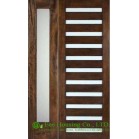 Prehung solid wooden Entry door with frosted glass
