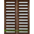 Exterior rehung walnut wooden solid door