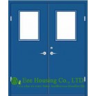 Commercial Steel Fire Rated Door with Glass Vision With Fire Proof Certification 