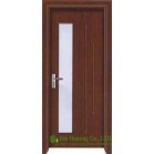 Paint-free PVC Wood Doors with clear glass