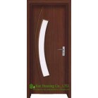 Glazed Interior PVC Wood Doors For Residential Houses