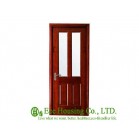Wooden Veneer door with glazing, exterior swing door, natural veneer door