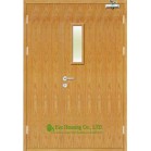 60 Minutes Commercial fire rated wooden doors With Glass Panel   