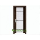 Two Wood Color PVC Wood Doors, with door frame/ door architrave/Hardware  