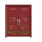  Double Leaf Timber veneer door, Swing type door with Frame and molding  