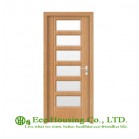 Glazed PVC Wood Doors for interior Bathroom, Inward/Outward Swing opening  