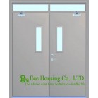 Double Leaf Swing Steel Fire Rated Door with Glass Vision For Commercial Building/ School / Hospital 