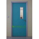 UL Certificated Single Leaf  Steel Fire Rated Door with Glass Vision For Commercial Building/ School / Hospital