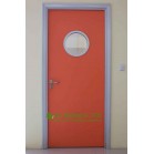 1 Hour Fire Rating Steel Fire Proof Door with Round Glass Vision For Commercial Building/ School / Hospital 