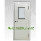 Single Leaf  45mm Steel Fire Rated Door with Glass Vision For Commercial Building/ School / Hospital 