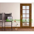 Energy efficient fiberglass SMC door With Glazing For Villas/Apartment, Inward Opening