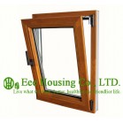 Tilt and Turn Wood Clad Aluminum Window with Insulating Double Glass For Villas/Apartment/Condos