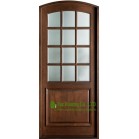Elegant Style Solid Timber Entry Door With Frosted Tempered Glass For Villas/Apartments 