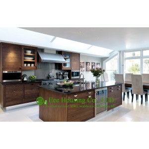 Timber Veneer Kitchen Cabinet-1